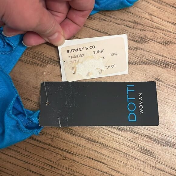 DOTTI WOMAN TURQUOISE BEACH COVER UP.  NEW WITH TAGS - Picture 6 of 7